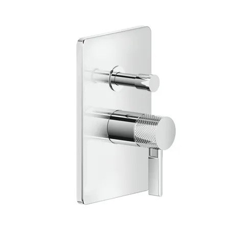 Gessi Inciso Смеситель для душа с переключателем на 2 выхода, встраиваемый, внешняя часть, цвет: хром