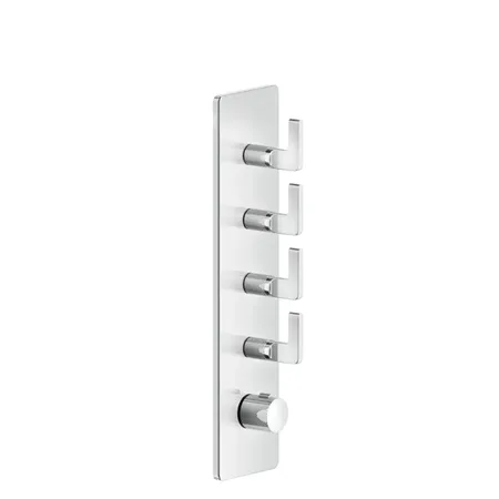 Gessi Inciso Встраиваемый термостатический смеситель на 4 источника, резьба 3/4", внешняя часть, цвет: хром