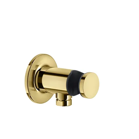 Gessi Inciso Вывод воды с держателем для душевой лейки на 1/2". цвет: золото