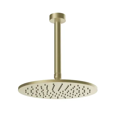 Gessi Ingranaggio Душевая головка потолочная, поворотная с шарниром, цвет: Brushed Brass PVD