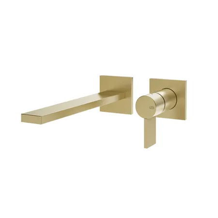 Gessi Inverso Diamantato Смеситель для раковины, настенный, цвет: Brass Brushed PVD