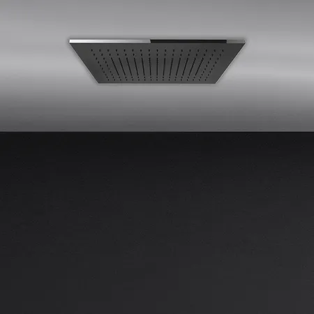 Gessi Minimali Душевая система 35х35см., встраиваемая в потолок, с функцией тропический ливень/водопад/распыление, цвет: Mirror Steel