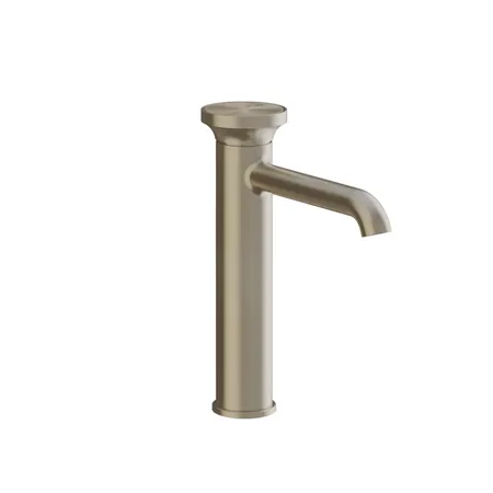 Gessi Origini Смеситель для раковины, на 1 отв., H=24.7см., в компл. с отделочной вставкой, цвет: Finox Brushed Nickel