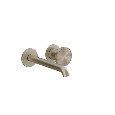 Gessi Origini Смеситель для раковины, встраиваемый, излив 17.1-20.1см., с отделочной вставкой, цвет: Finox Brushed Nickel