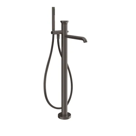 Gessi Origini Смеситель для ванны, наполньный, с ручной лейкой, в комплекте вставка., цвет: Black Metal Brushed PVD