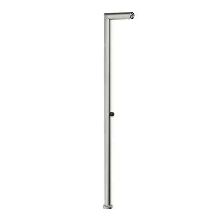 Gessi Outdoor Душевая стойка, для установки на улице, напольная, на 1 выход, без ручки и верхнего душа, цвет: Steel Brushed