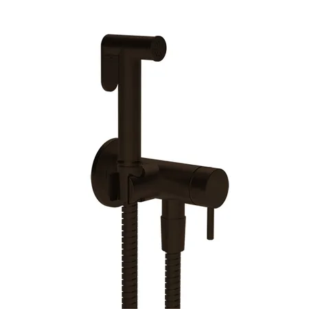 Gessi Cono GESSI TOTAL LOOK Гигиенический душ с наст. держ. со смесителем,с подводом воды и шлангом 1250 мм., цвет: Dark Bronze