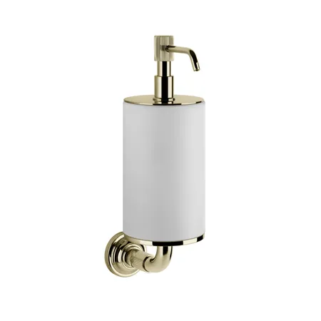 Gessi Venti20 Дозатор для жидкого мыла подвесной, цвет: белый, фурнитура Brass PVD