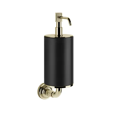 Gessi Venti20 Дозатор для жидкого мыла подвесной, цвет: черный, фурнитура Brass PVD