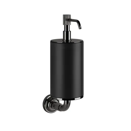 Gessi Venti20 Дозатор для жидкого мыла подвесной, цвет: черный, фурнитура Black Metal PVD