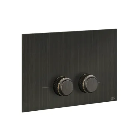 Gessi Venti20 Клавиша смыва для унитаза двойная, для инсталляций Geberit Sigma8 и Sigma12, цвет: Aged Bronze
