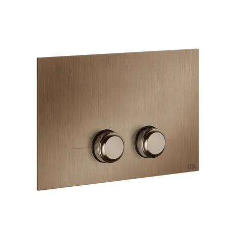Gessi Venti20 Клавиша смыва для унитаза двойная, для инсталляций Geberit Sigma8 и Sigma12, цвет: Copper Brushed PVD