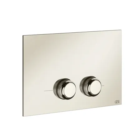 Gessi Venti20 Клавиша смыва для унитаза двойная, для инсталляций Geberit Sigma8 и Sigma12, цвет: Nickel PVD