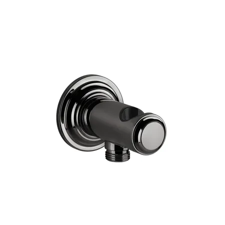 Gessi Venti20 Подвод воды с держателем ручного душа, цвет: Black Metal PVD
