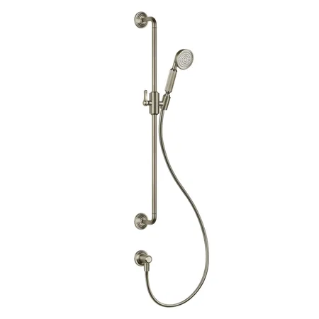 Gessi Venti20 Штанга для душа 80см., с ручным душем, шлангом 150см. и подводом воды, цвет: Finox Brushed Nickel