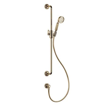 Gessi Venti20 Штанга для душа 80см., с ручным душем, шлангом 150см. и подводом воды, цвет: Warm Bronze PVD