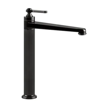 Gessi Venti20 Смеситель для раковины, на 1 отв., высокий, с донным клапаном, цвет: Black Metal PVD