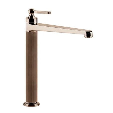 Gessi Venti20 Смеситель для раковины, на 1 отв., высокий, с донным клапаном, цвет: Copper PVD