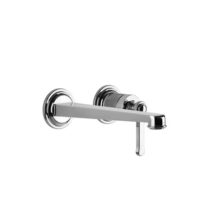 Gessi Venti20 Смеситель для раковины настенный, встраиваемый, однорычажный, излив 201 мм., внешняя часть, цвет: хром