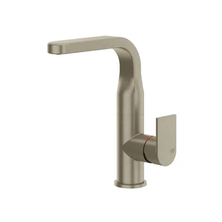 Gessi Emporio Via manzoni Смеситель для раковины, на 1 отв, цвет: Finox Brushed Nickel