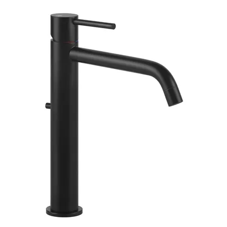 Gessi Emporio Via tortona Смеситель для раковины, на 1 отв, высокий с длинным изливом, с донным клапаном, цвет: Black XL