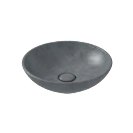 Globo Le Pietre Раковина 40х14 см, без отв., накладная, с донным клапаном, цвет: Peperino grigio