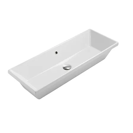 Globo Stockholm Раковина 90x34х17 см, без отв., цвет: белый
