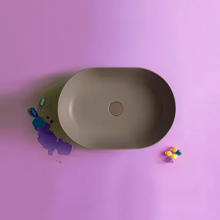 Globo T-Edge Раковина-чаша 54х36 см, без отв., на столешницу, цвет: Castagno