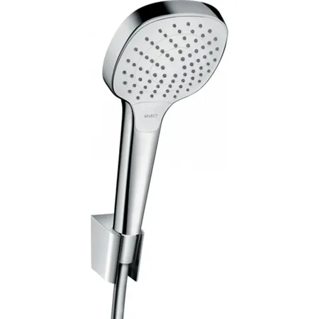 Hansgrohe Cromа Select E Vario Настенный держатель с ручным душем, цвет: хром/белый