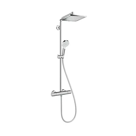 Hansgrohe Crometta E 240 SHP Душевая система 103см, с верхним душем 240х240мм., ручным душем и термостатическим смесителем, цвет: хром