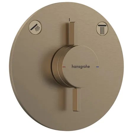 Hansgrohe DuoTurn S Смеситель для ванны, встраиваемый, на 2 потребителя, цвет: шлифованная бронза