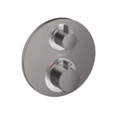 Hansgrohe Ecostat S Термостат с запорным/переключающим вентилем Ecostat S, СМ, цвет:  черный хром
