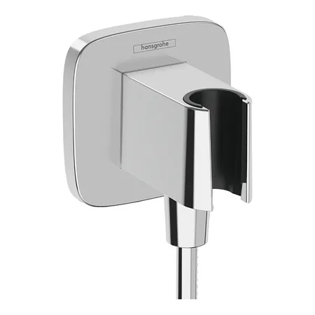 Hansgrohe FixFit Q Шланговое подсоединение с держателем ручного душа, цвет: хром