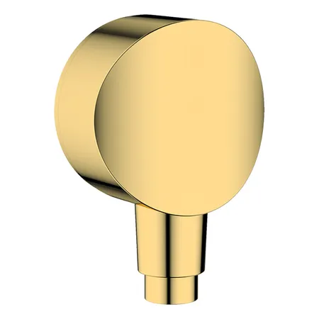 Hansgrohe FixFit Шланговое подсоединение S с клапаном обратного тока, цвет: Полированное золото