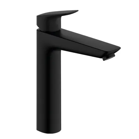 Hansgrohe Logis Смеситель для раковины, 1 отв., с донным клапаном, цвет: черный матовый