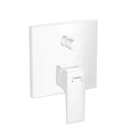 Hansgrohe Metropol Встраиваемый смеситель для ванны с переключателем и обр. клапанами, внешняя часть, цвет: белый матовый