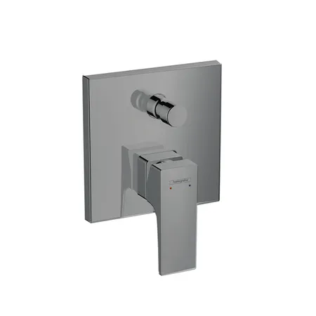Hansgrohe Metropol Встраиваемый смеситель для ванны с переключателем и обр. клапанами, внешняя часть, цвет: шлифованный черный хром