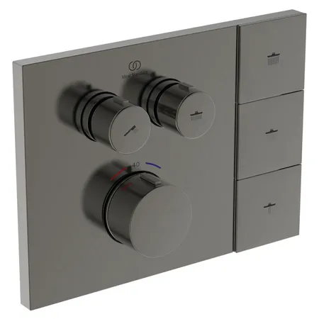 Ideal Standard Ceratherm Navigo Solos Смеситель для душа, встраиваемый, термостатический, цвет: PVD Magnetic Grey (Магнит)