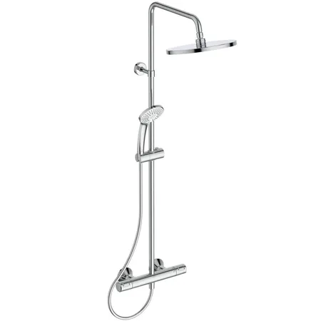 Ideal Standard Ceratherm T25 Душевая система с термостатическим смесителем, верхним душем Ø25см., держателем, лейкой для душа и шлангом 150см., цвет: хром