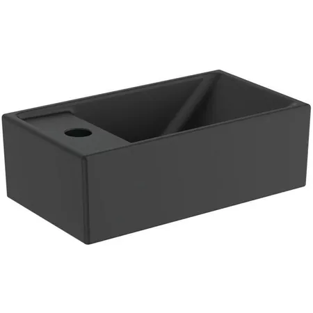 Ideal Standard i.life S Раковина 37х21xh12см., подвесная, с 1 отв., Sx, без перелива, цвет: чёрный матовый