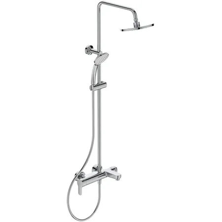 Ideal Standard IdealRain Cerafine O Душевая система с настенным смесителем, верхним душем Ø20см., держателем, лейкой для душа и шлангом 175см., цвет: хром