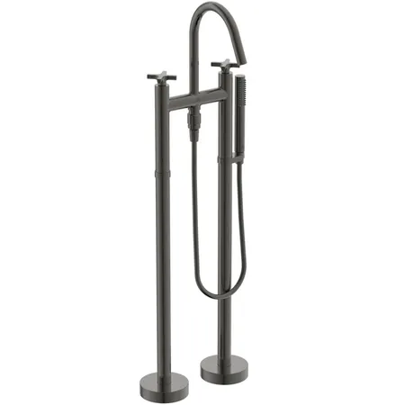 Ideal Standard Joy Neo Cмеситель для ванны, напольный, с ручным душем, шланг: 125см., цвет: PVD Magnetic Grey