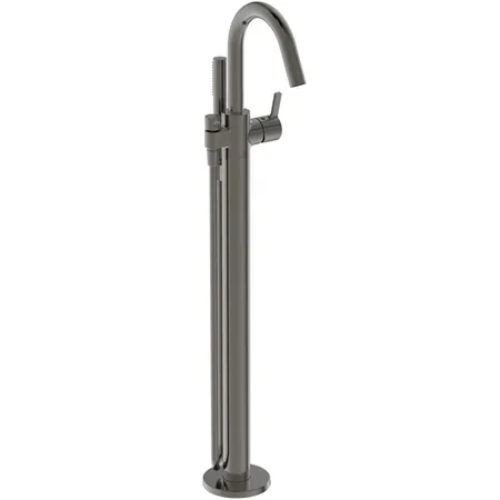 Ideal Standard Joy Смеситель для ванны, напольный, с ручным душем Stick, шланг для душа Idealflex 125см., для монтажа с A6133NU, цвет: PVD Magnetic Grey