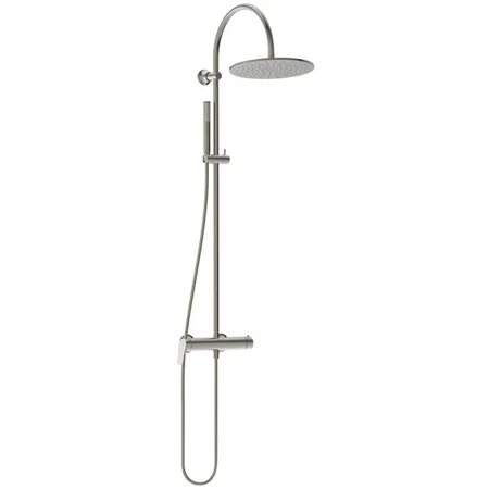Ideal Standard La Dolce Vita Душевая система, с настенным смесителем для душа, верхний душ 30см., душевая лейка Stick, шланг Idealflex 175см., цвет: PVD Silver Storm (Серебряный Шторм)
