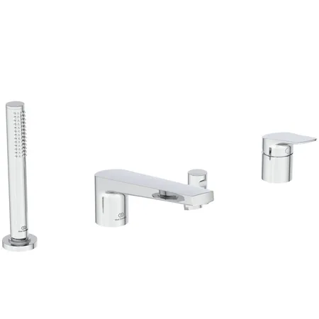 Ideal Standard La Dolce Vita Смеситель для ванны, на 4 отв., с ручным душем, шланго для душа 175см., цвет: хром