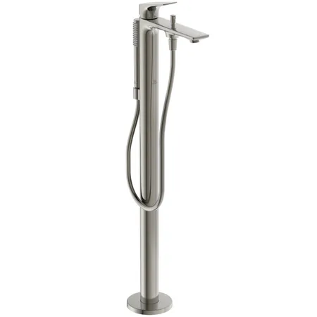 Ideal Standard La Dolce Vita Смеситель для ванны, напольный, с ручным душем, цвет: PVD Silver Storm (Серебряный Шторм)