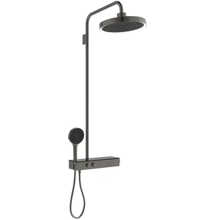 Ideal Standard Solos Душевая система, с термостатическим смесителем для душа, держатель для лейки, верхний душ 33см., ручная душевая лейка, шланг 175см., цвет: PVD Magnetic Grey (Магнит)