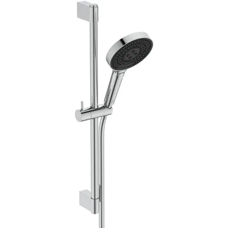 Ideal Standard Solos Душевой гарнитур со штангой 60cм., Металлическая штанга и держатель ручного, 3-функциональный (Rain, Silkrain, Active) ручной душ, шланг 175см., цвет: хром