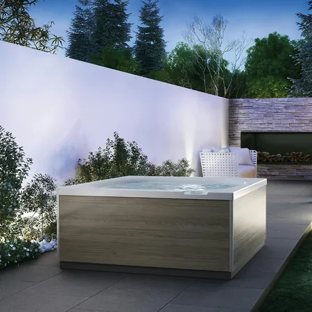Jacuzzi CITY SPA PowerActive Бассейн отдельностоящий 150х160х75см, 3квт нагреватель, цвет: белый/grey oak