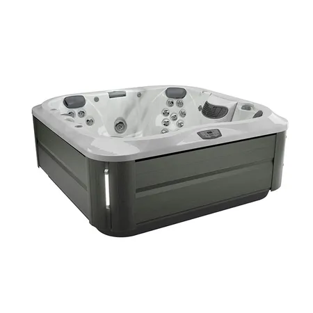 Jacuzzi J335 Минибассейн 214х214х94см, ClearRay PRO3TECT + Ozone, подсветка, аудио, нагрев 3kw, панель Smoked Ebony, цвет акрила: Platinum